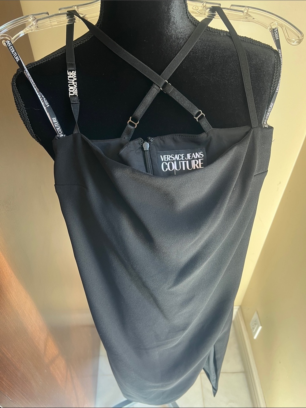 Versace Jeans Collection Black Slip Dress
